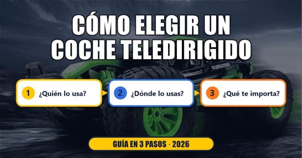Cómo elegir un coche teledirigido: guía en 3 pasos (quién lo usa, dónde lo usas y qué te importa)